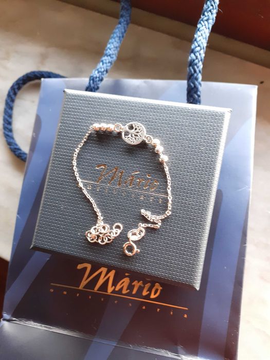 Pulseira em prata com contraste