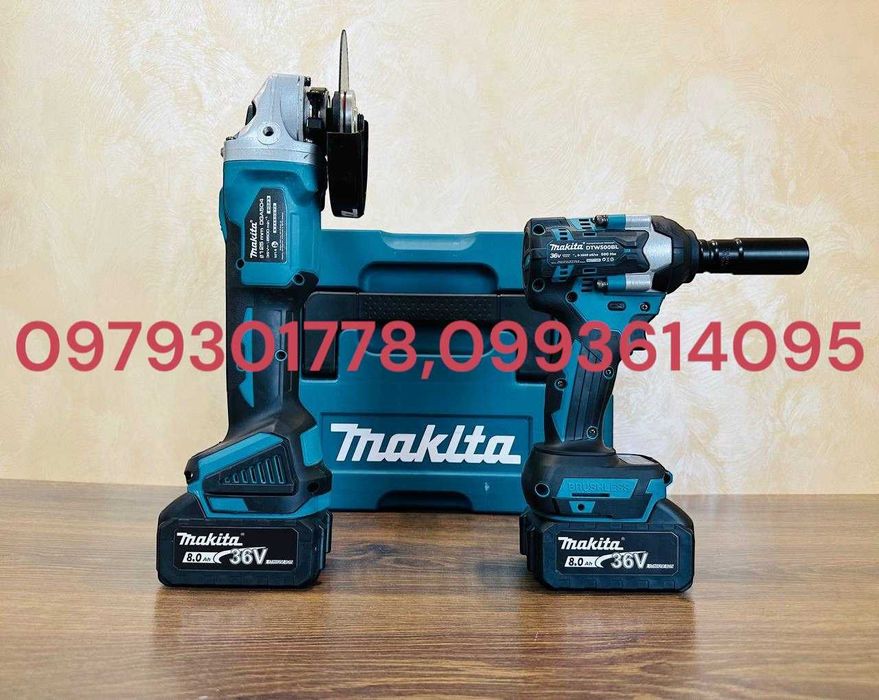 Аккумуляторный Набір 2в1 Makita 36V Гайковерт DTW500 + Болгарка DGA504