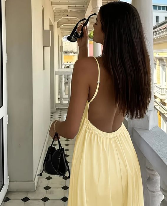 Сарафан максі новий жовтий