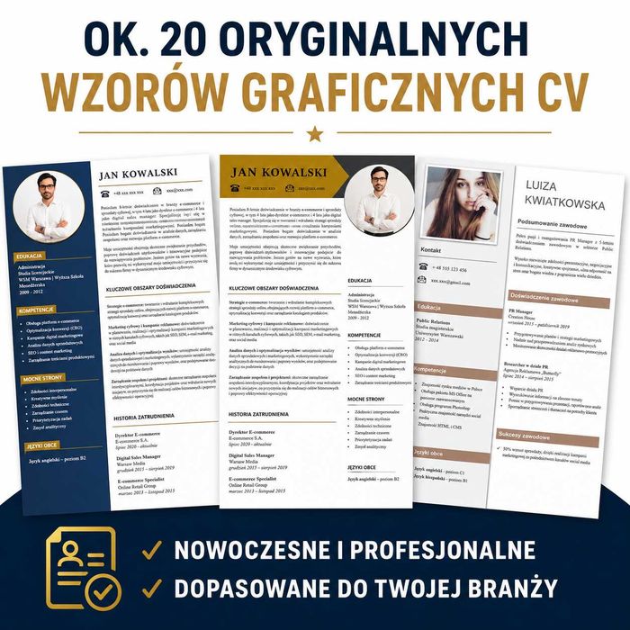 Pisanie CV i listów motywacyjnych | CV + LM | Linkedin | CV ENG / DE
