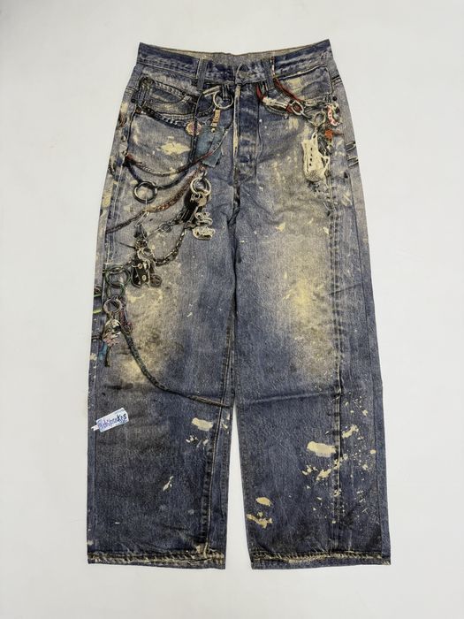 джинсы штаны Acne studios digital print