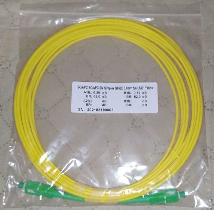 Cabo Óptico 2m, 3m, 5m, 10m PatchCord SC/APC-SC/PC Vodafone MEO NOS
