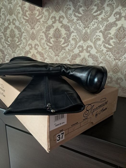 Женские зимние сапоги кожаные