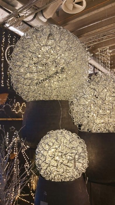 Magia światła to dekoracyjne Kule świetlne z aluminium i led H60 cm