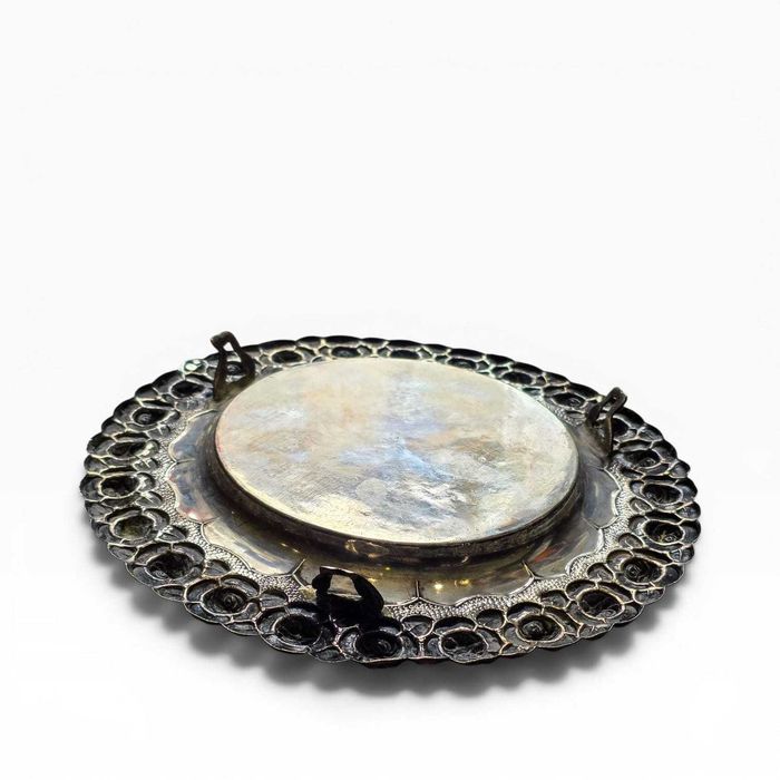 Salva Prata 925 com Relevo Floral