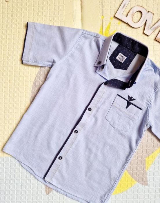 Шкільна сорочка Armani Junior 7-8 р рубашка до школи хлопчик