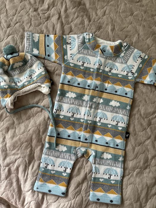 Вязаный ромпер и шапка Reima
