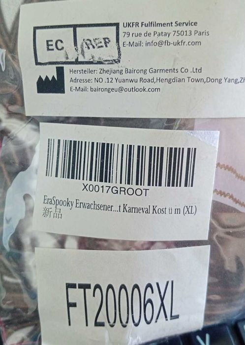 Fato / Disfarce Toga Romana / Grega EraSpooky Homem (Tam. XL)