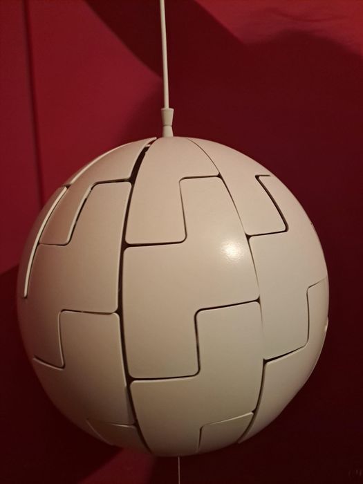 Lampa wisząca, biała, 35 cm