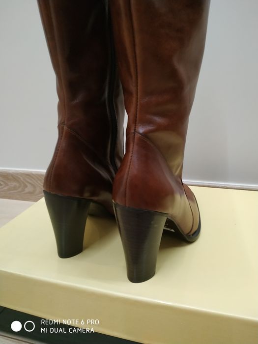 Kozaki damskie skórzane