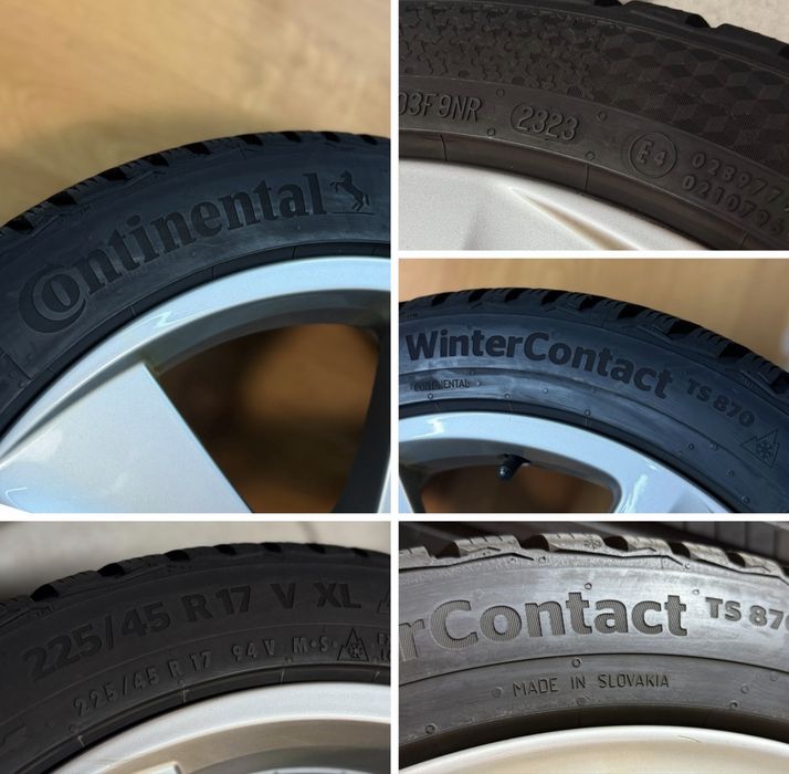 225/45/17 Continental WinterContact TS870P зимові шини 225 45 R17 резина