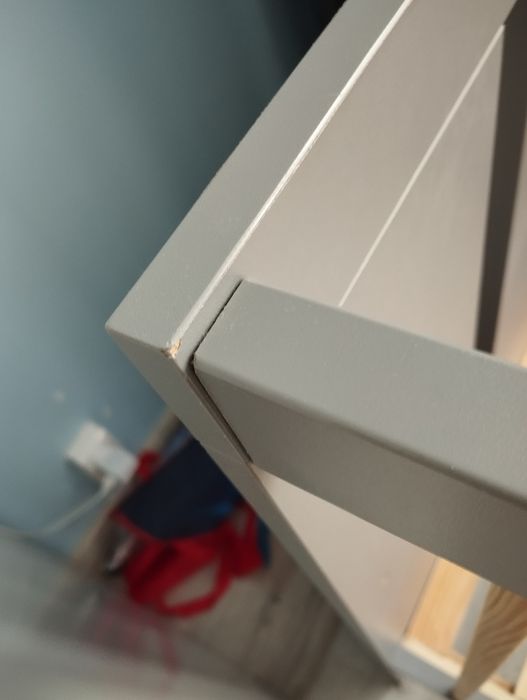 Łóżeczko niemowlęce szare 120x60