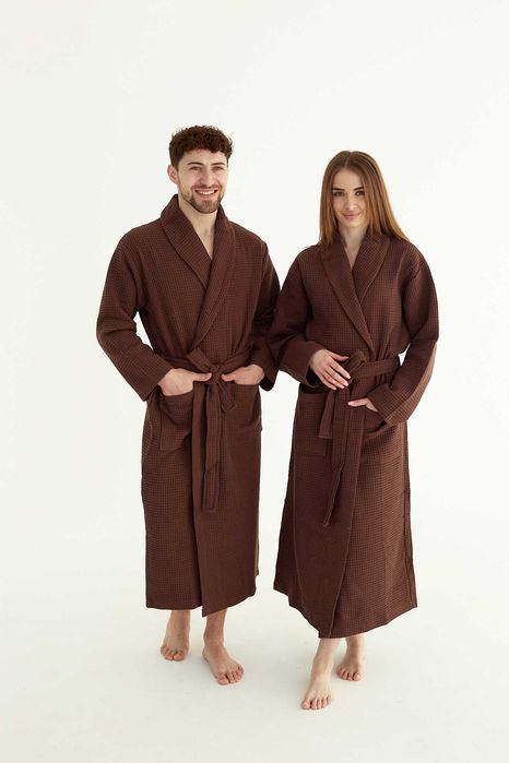 Szlafrok waflowy 100% bawelna lekki hotel SPA unisex rozne kolory