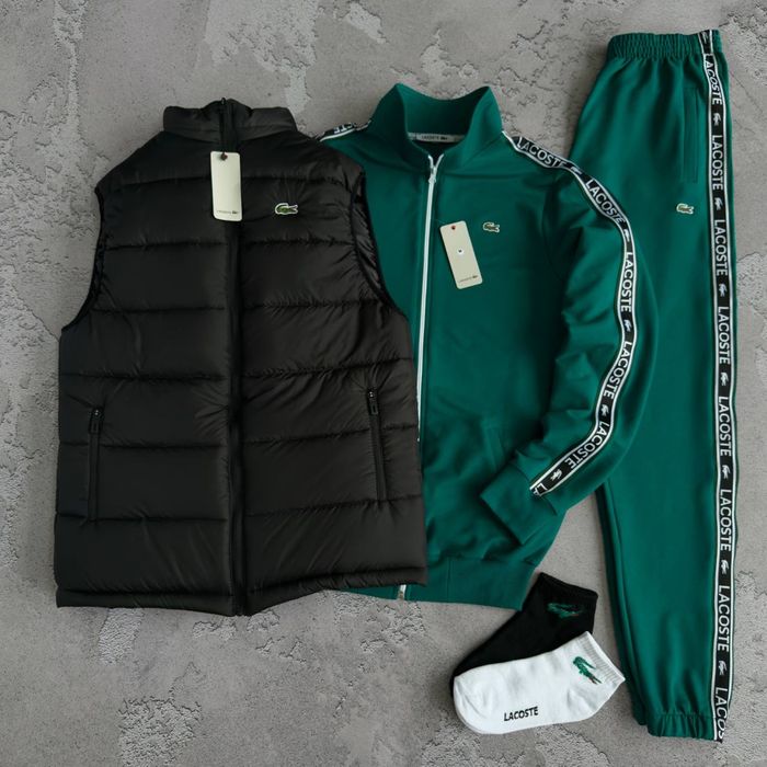 Мужской спортивный костюм лакоста Lacoste комплект [3в1] [S-XXL]