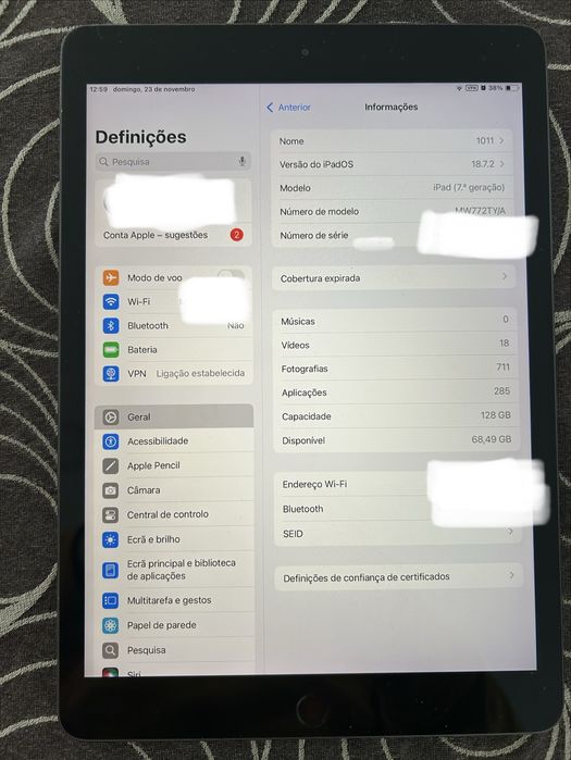 iPad 7a Geração 128G