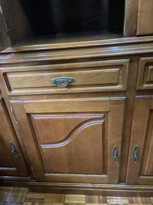 Mobilia de sala completa em madeira maciça