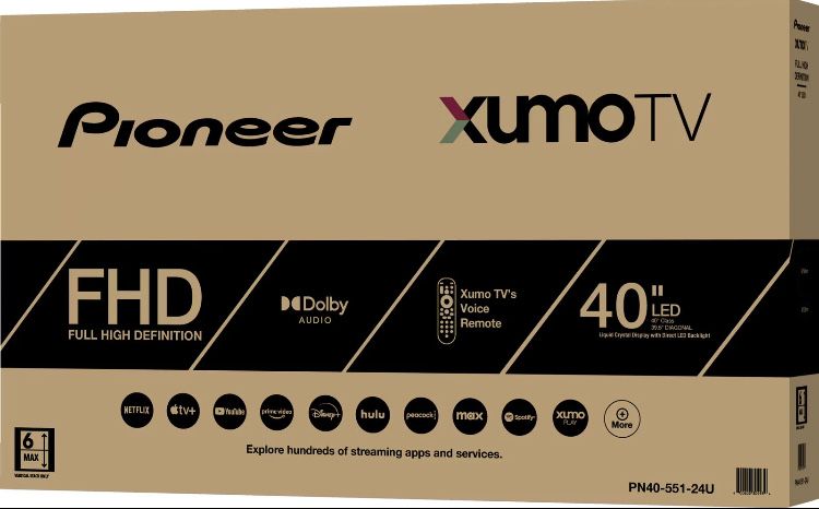 Pioneer 40” НОВИЙ! СмартТВ FHD/Wi-Fi/Bluetooth