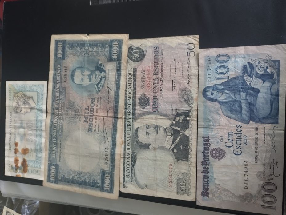 Coleção de Selos antigos, moedas e notas pt como estrangeiras