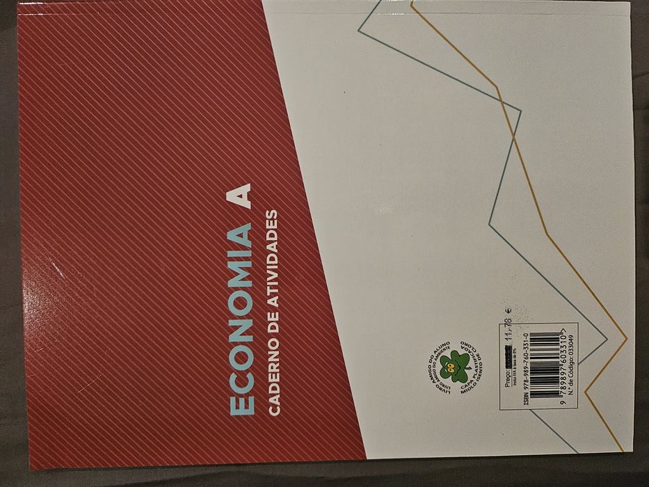 Livro escolar de economia 10 ano ( manual + livro exercícios) Estado:N