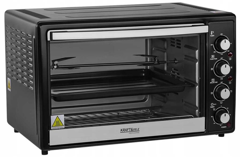 Kuchenka Elektryczna Mini Piekarnik 48L 2000W Funkcja Rożna +Akcesoria