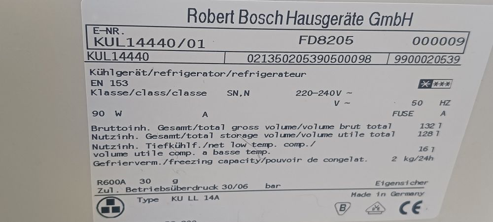 Bosch stan bdb mała lodówka do zabudowy