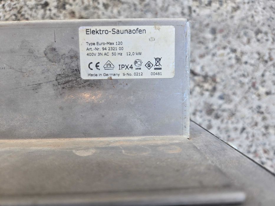 Електрична піч (електрокам'янка ) для лазні та сауни Euro-Max 120 (Elektro-Saunaofen)