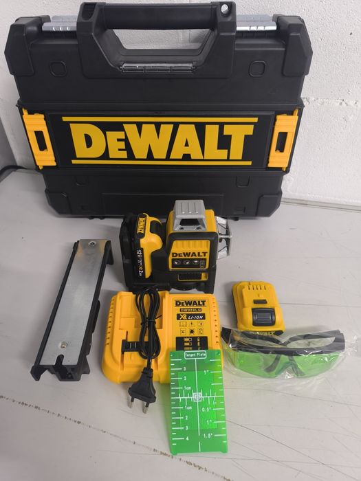 Акція!DeWalt DCE089LG рівень лазерний 3d, нівелір, 12 ліній