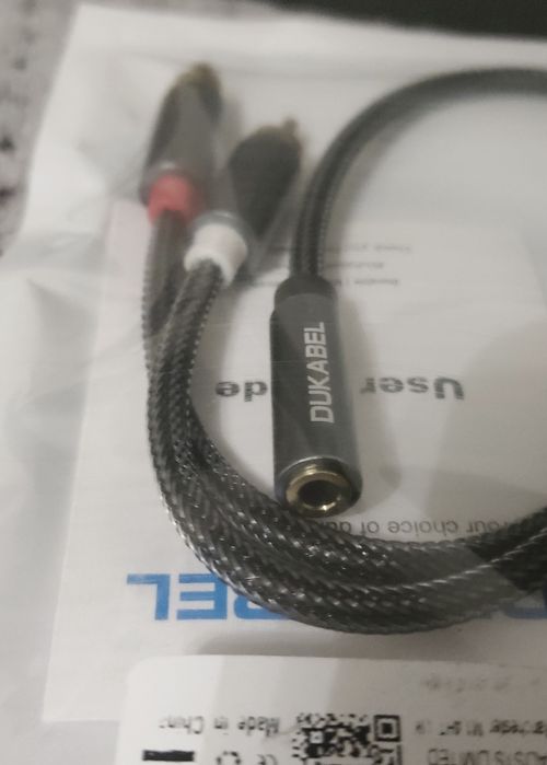 Dukabel adapter 2xcinch 1xmini Jack damski 0.3m -Nowy -