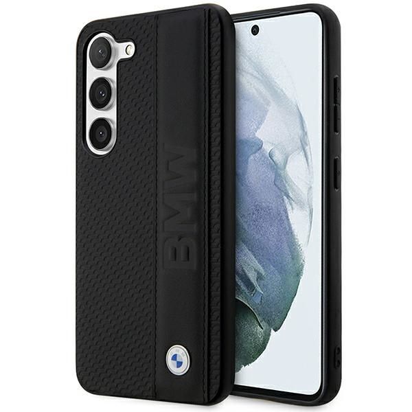Etui BMW BMHCS23M22RDPK S23+ S916 czarny/black hardcase Leather Textu