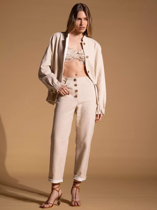 Брюки з льону The Coat