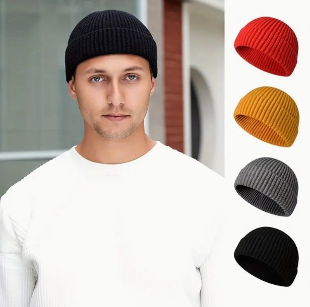 Шапка мини міні Короткая Укороченная Бини mini Beanie Докерка Монатик