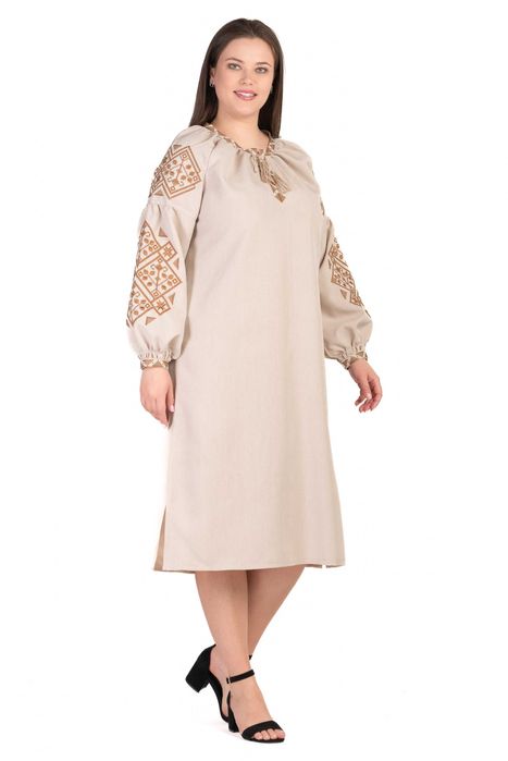 Сукня вишиванка Богдана з льна-габардину