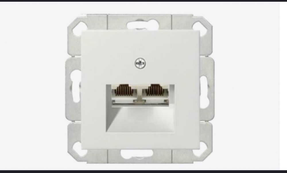 Gniazdko internetowe Rj45 Gira Podwojne zestaw ! Okazja !Tanio!