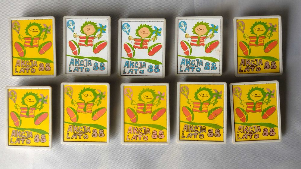 PRL- Stare Przypinki - Akcja Lato '88 - ZESTAW  10 szt