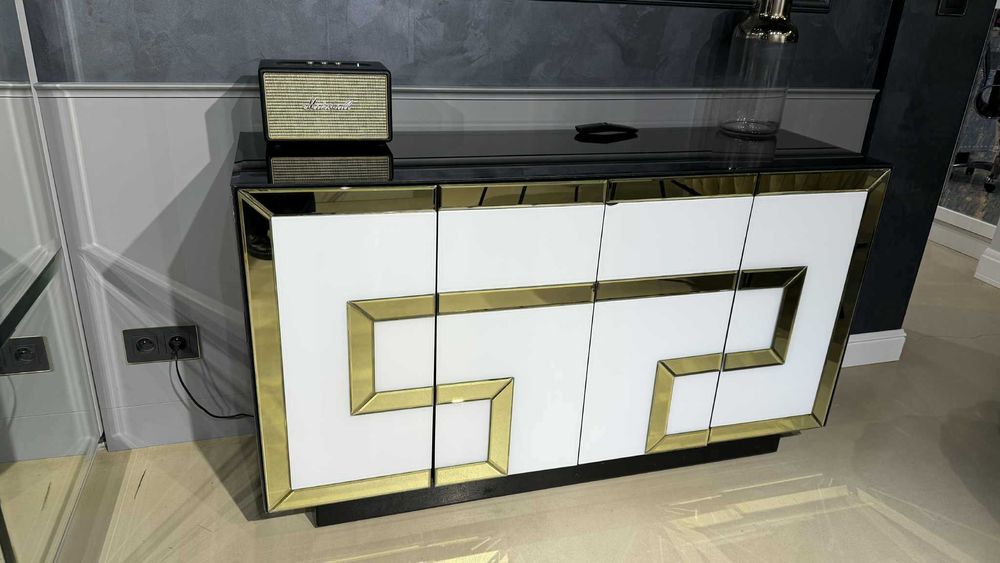 KOmoda kredens szklany ,  szkło i lustro , wymiary w opisie