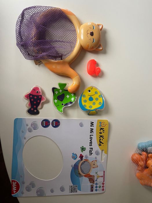 Набір іграшок для купання для ванни кіт з рибками