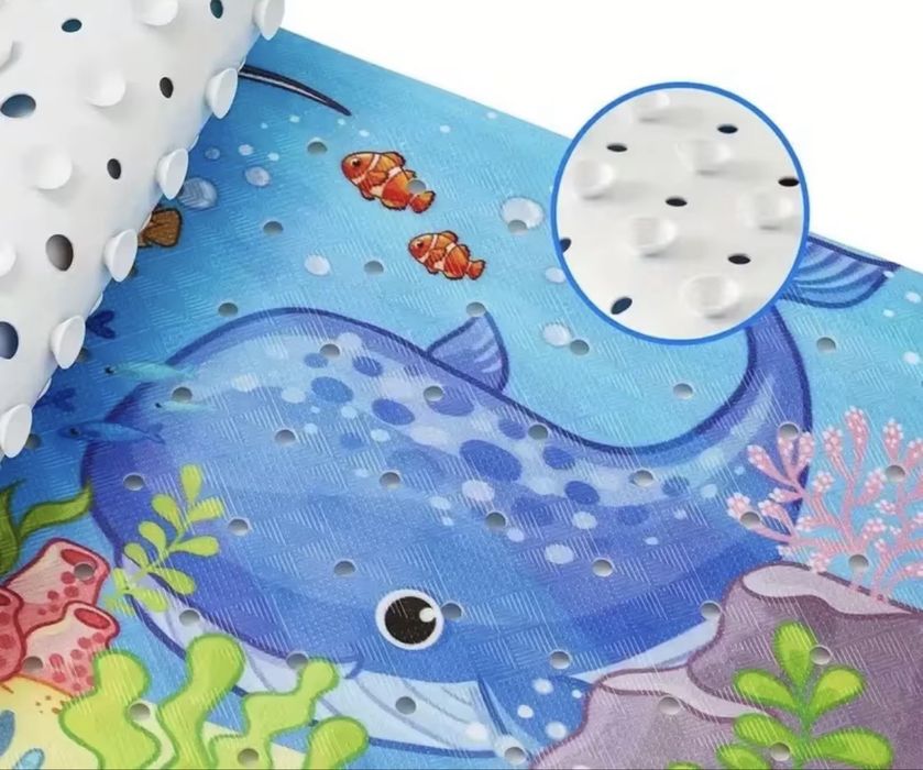 Килимок для купання 100х40 см коврик з антиковзким покриттям