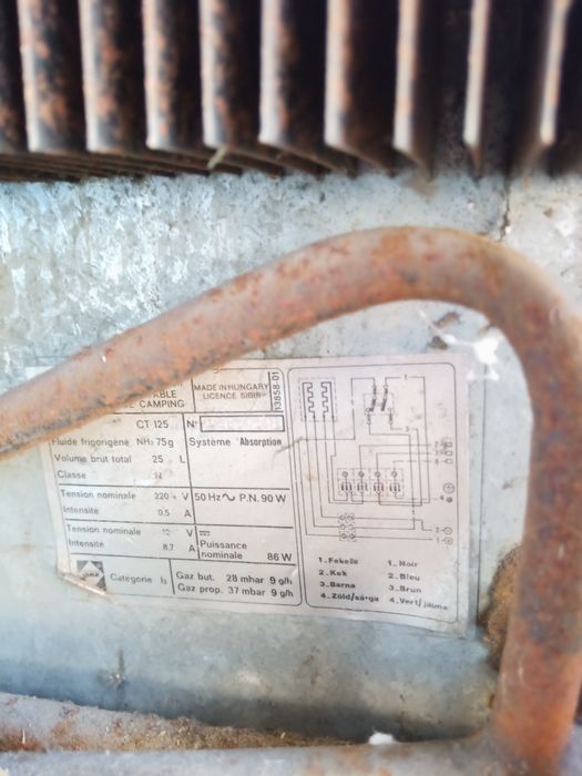 Frigorífico trivalente campingas