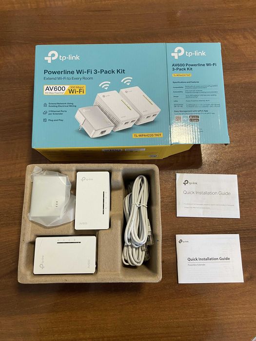 Tp-Link Powerline Wi-Fi 3-Pack Kit Extensor Wi-Fi AV600