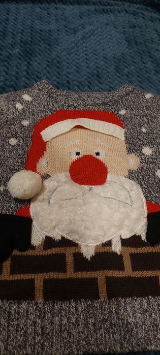 Sweter ciepły Mikołaj Święta  92 bliźniaki