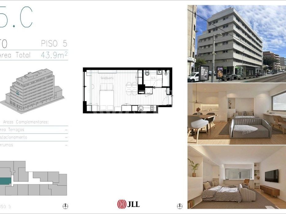 Apartamento T0, novo, no República 427, em Matosinhos, Porto