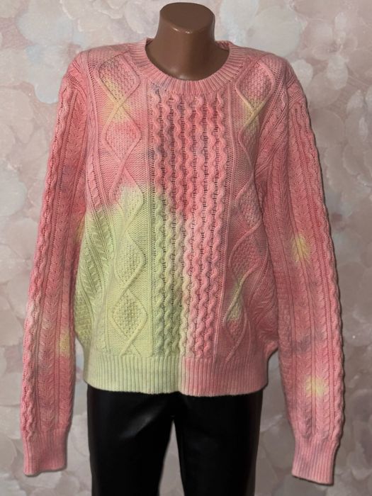 Теплий жіночий светр оверсайз тай -дай