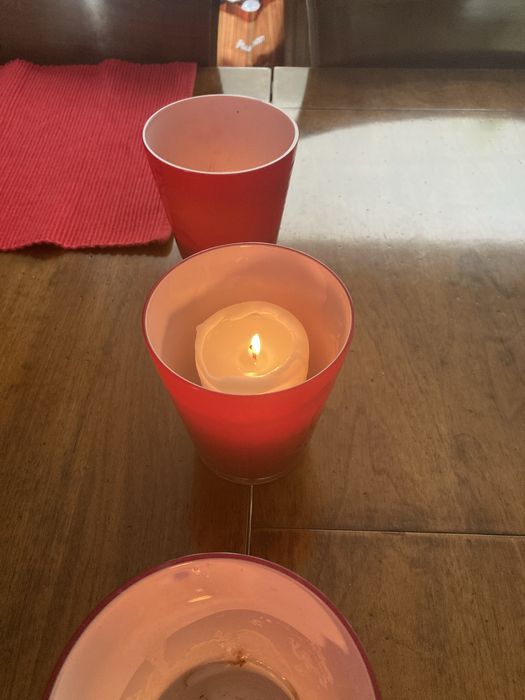 Suportes de velas em vidro