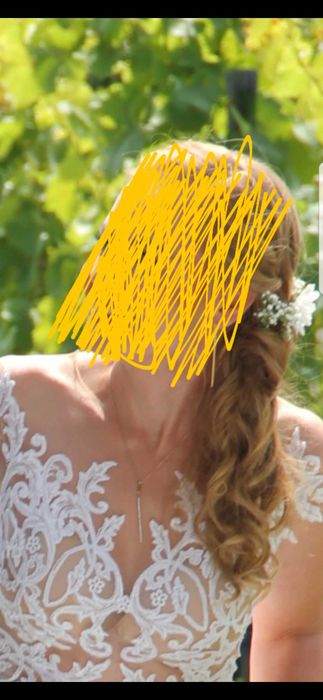 Suknia ślubna , 34, w kolorze ecru, projektu Agnieszki Światły.