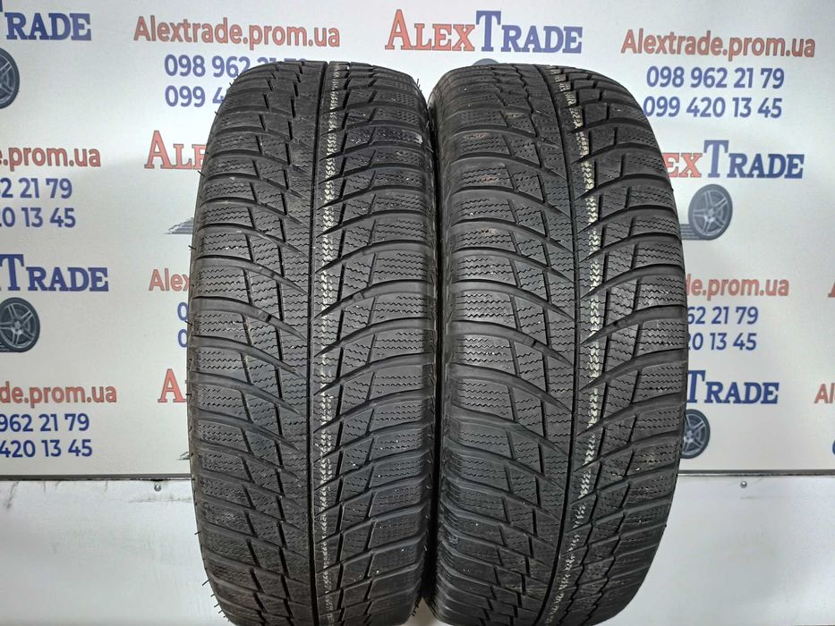 2 шт. 215/60 R16 Bridgestone Blizzak LM001 зимові шини б/у, протектор 6,5 мм,