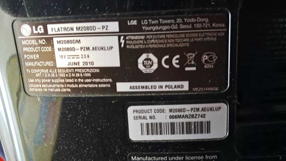 LG Flatron m2080d pz
lg flatron m2080d pz