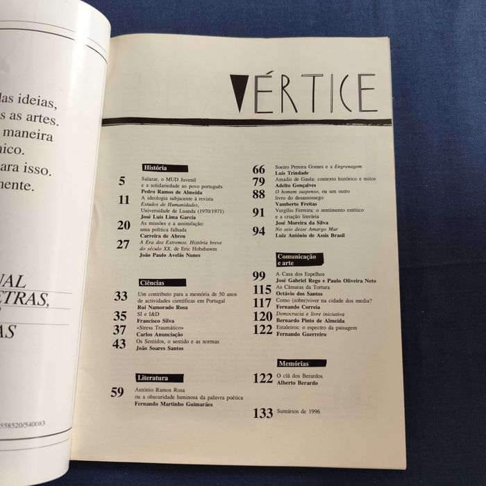Revista Vértice 76 - Janeiro-Fevereiro 1997