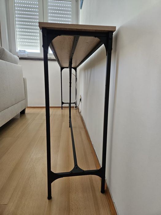 vidaXL Mesa consola 200x29x75 cm derivados de madeira carvalho sonoma