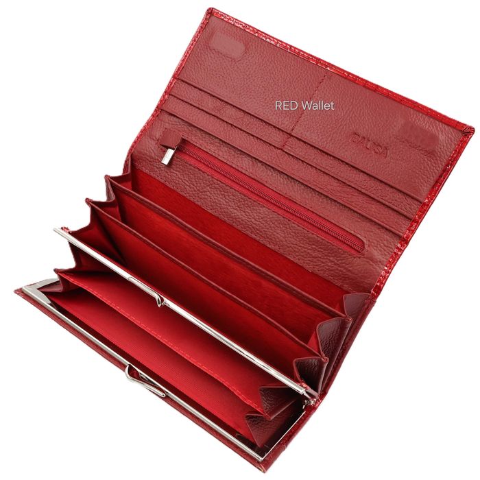 Гаманець жіночий шкіряний лак червоний бордо Balisa Кошелек красный