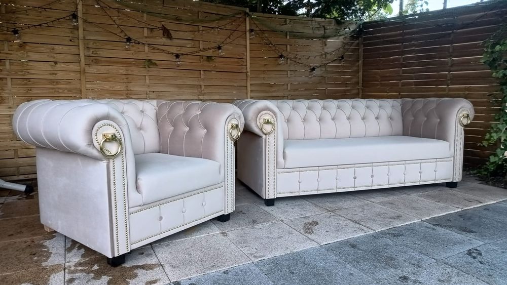 Sofa Chesterfield IV III II I. Narożnik.